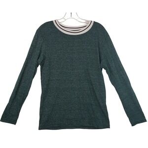 Massive Long Sleeve Shirt Mens Size‎ S Green Striped Collar Casual Athleisure